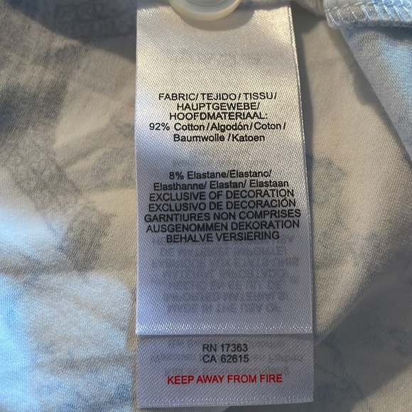 NWT BED HEAD Cream Button Down Short Sleeve Shirt pajama top.  Size XL - Picture 5 of 5